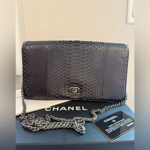 Rare Chanel Python shoulder bag